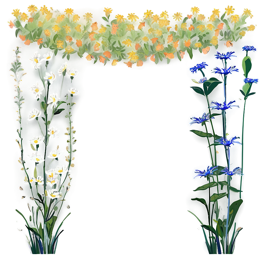 Tranquil Wildflower Vista PNG mtt42 PNG with transparent background