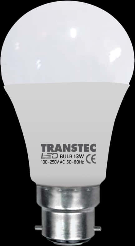 Trans Tec L E D Light Bulb13 W PNG with transparent background