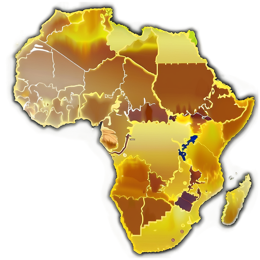 Transparent Africa Map Outline Png 06262024