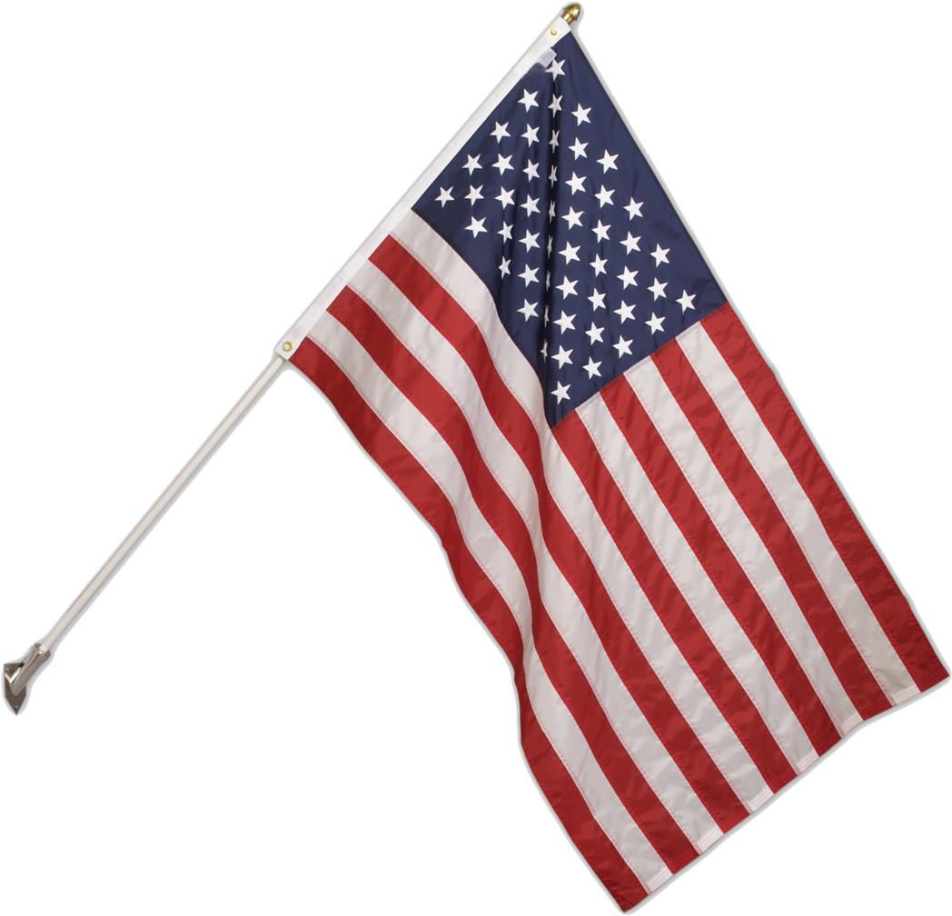 Transparent American Flag Pole Png - Black And White American Flag With Blue, Png Download PNG with transparent background