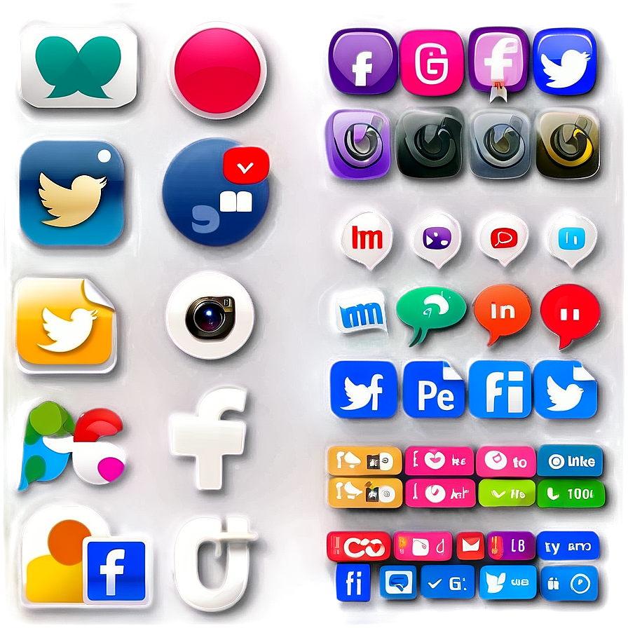 Transparent Background Social Media Icons Png Aif16