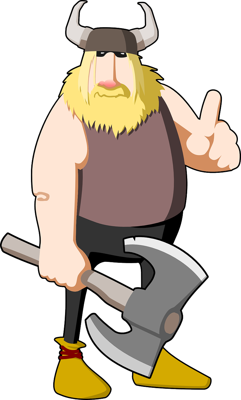 Transparent Beard Clip Art - Celtic Vikings With Battle Axe, HD Png Download PNG with transparent background