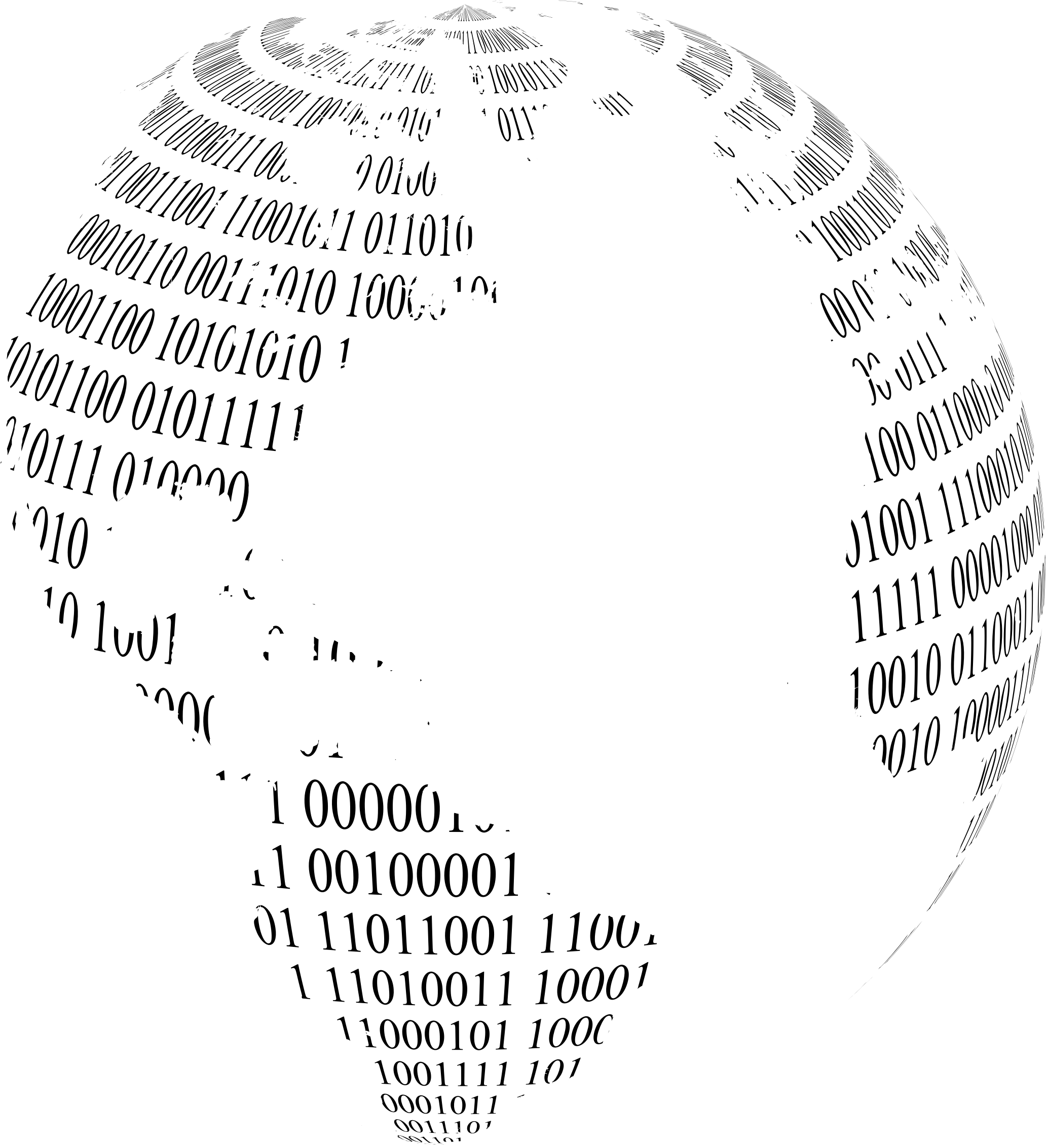 Transparent Binary Code Clipart - Binary Globe Transparent, HD Png Download PNG with transparent background