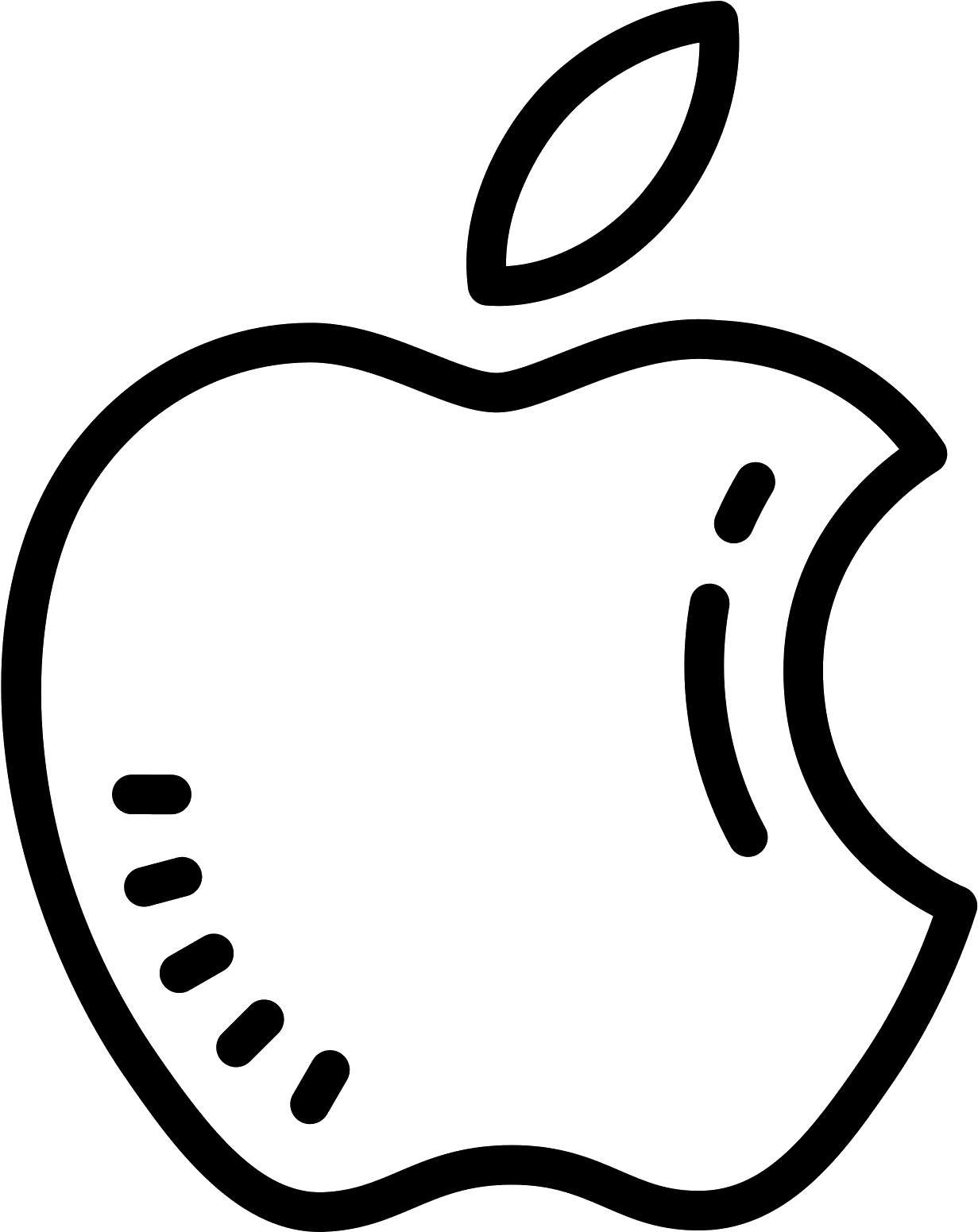 Transparent Bitten Apple Png - Bitten Easy Apple Drawing, Png Download PNG with transparent background