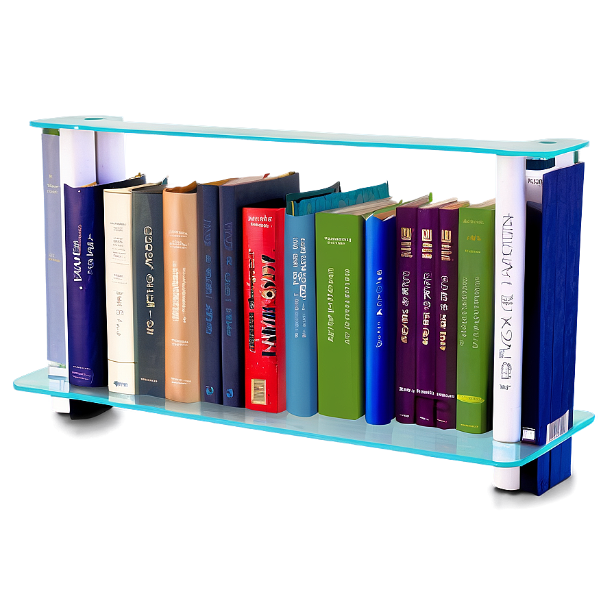 Transparent Bookshelf With Books Png 05262024