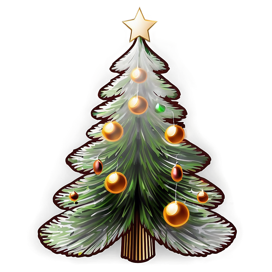 Transparent Christmas Tree Sketch Png 67