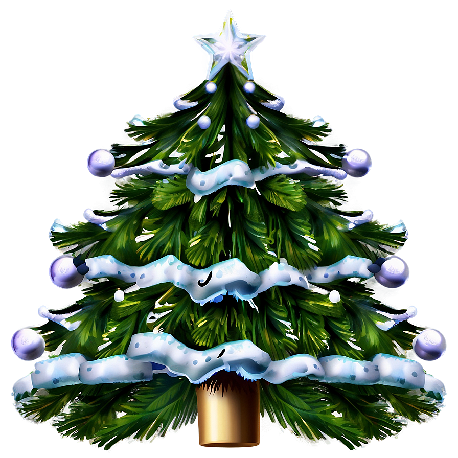 Transparent Christmas Tree Top View Png 05262024