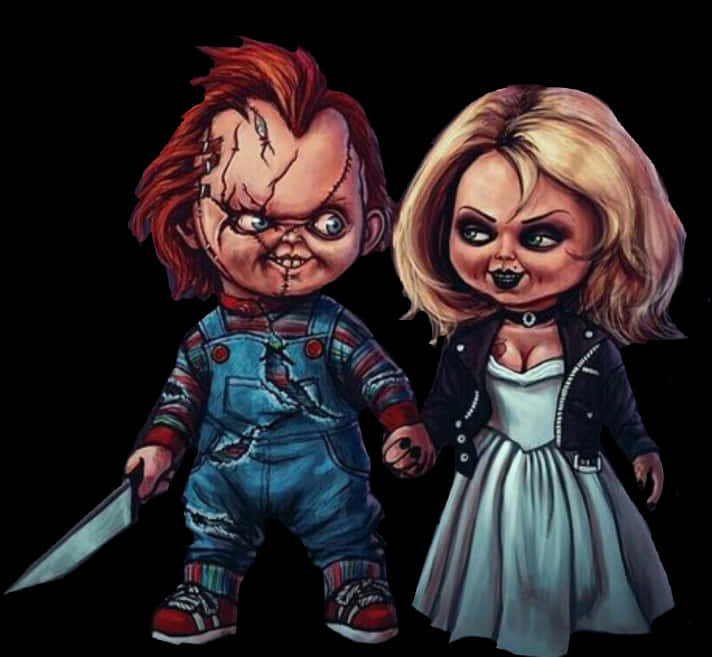 Transparent Chucky Clipart - Chucky And Tiffany Cartoon, HD Png Download PNG with transparent background