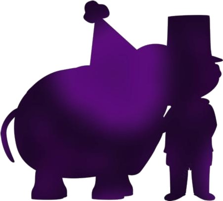 Transparent Circus Ringmaster With Elephant Silhouette - Hippopotamus, HD Png Download PNG with transparent background