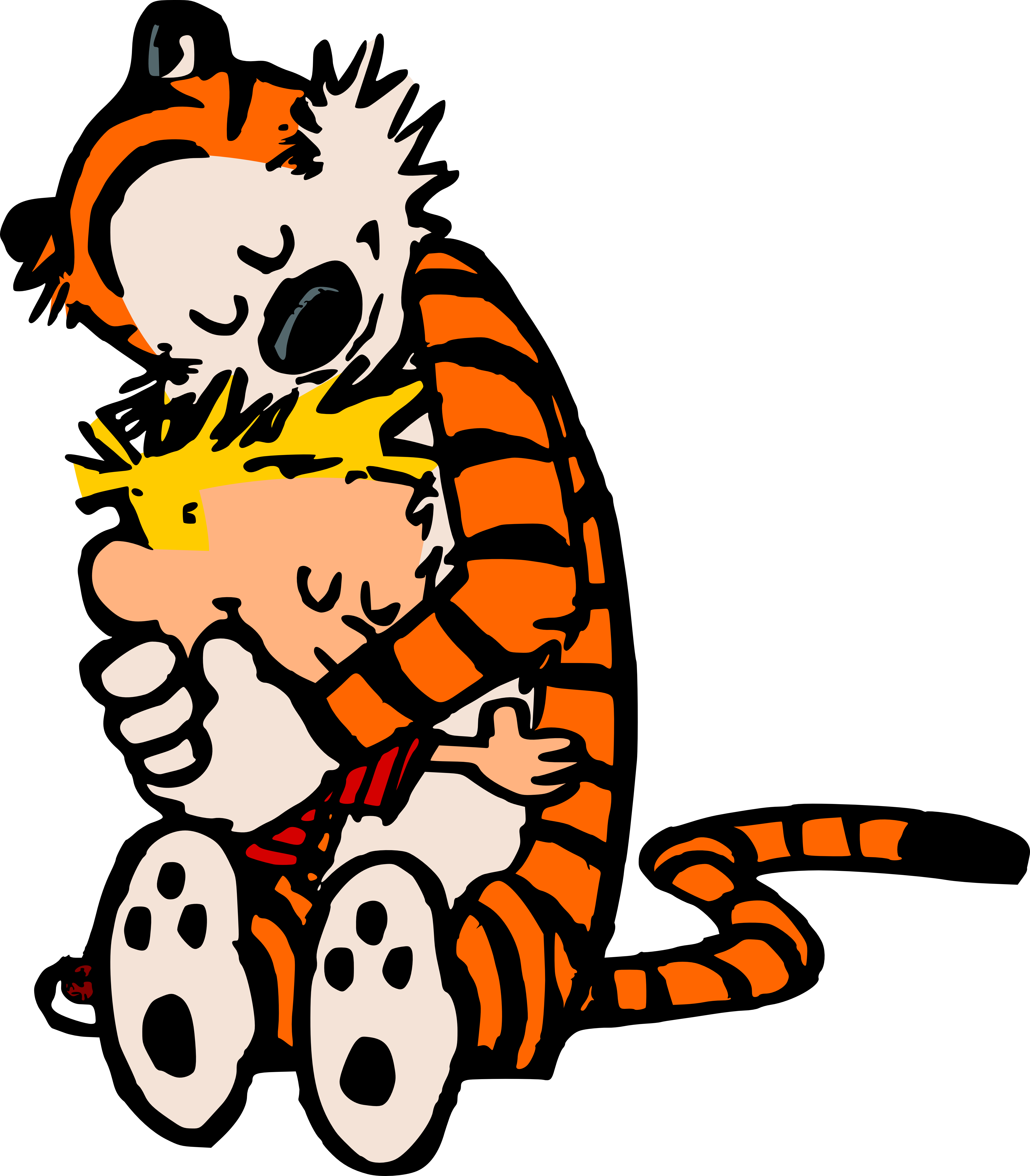 Transparent Cuddle Png - Calvin And Hobbes Png, Png Download PNG with transparent background