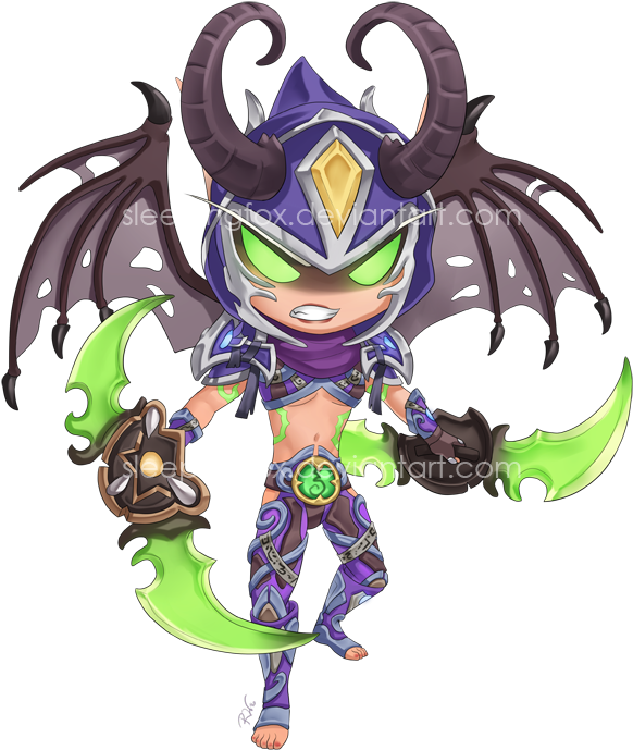 Transparent Demon Hunter Png - Demon Hunter Wow Cartoon, Png Download PNG with transparent background