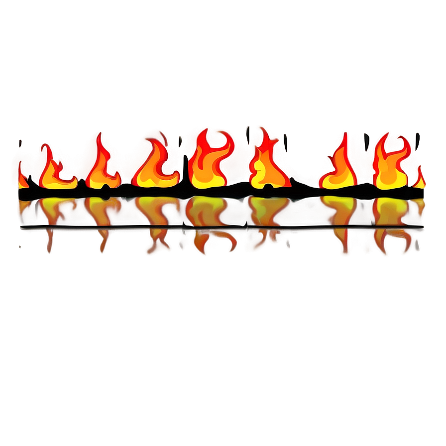 Transparent Fire Line Art Png 23