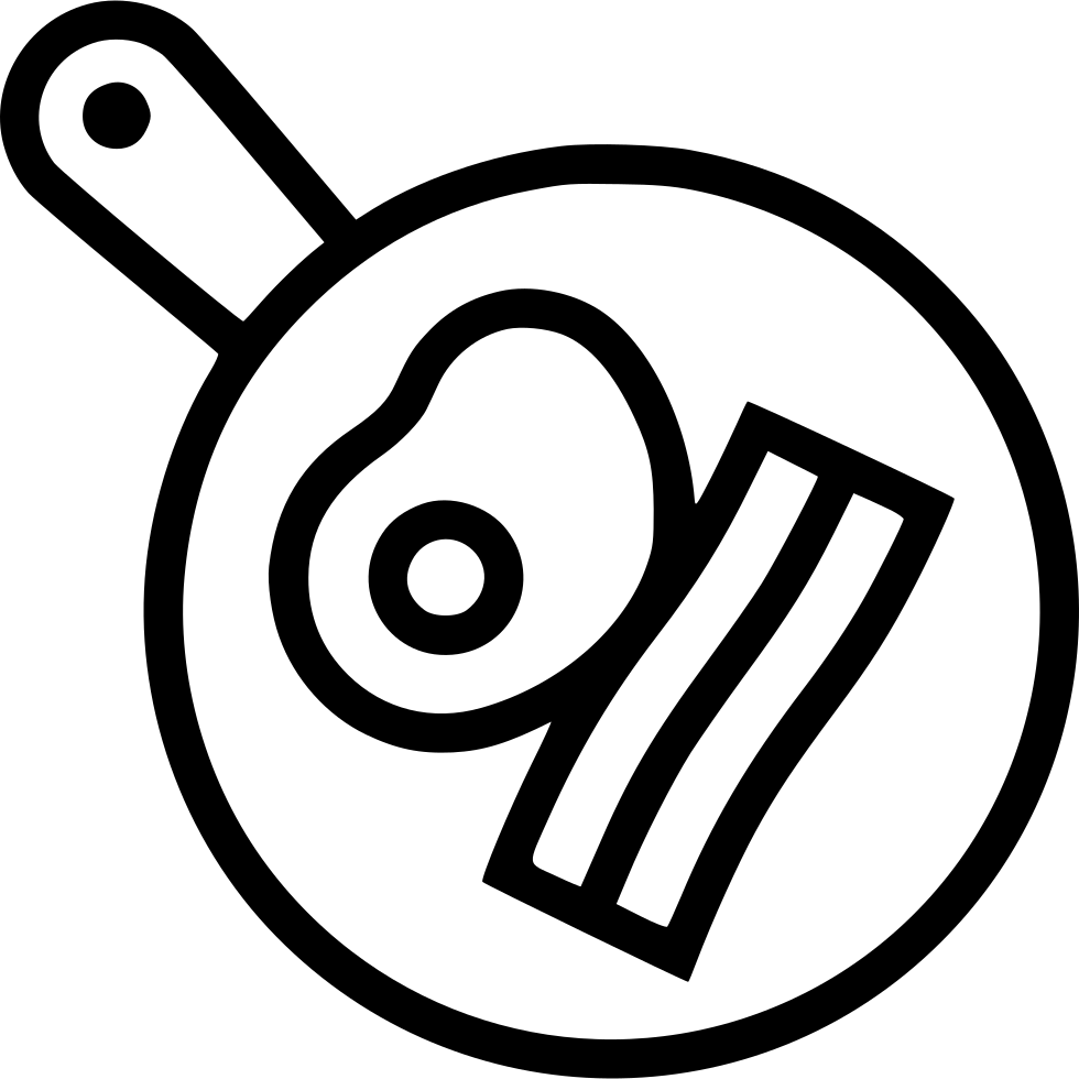 Transparent Grill Clipart Png - Bacon And Eggs Clipart Black And White, Png Download PNG with transparent background