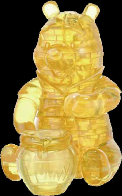 Transparent Honey Texture Winnie The Pooh PNG with transparent background