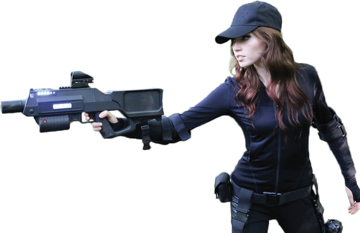 Transparent Laser Gun Png - Gun And Girl Png, Png Download PNG with transparent background