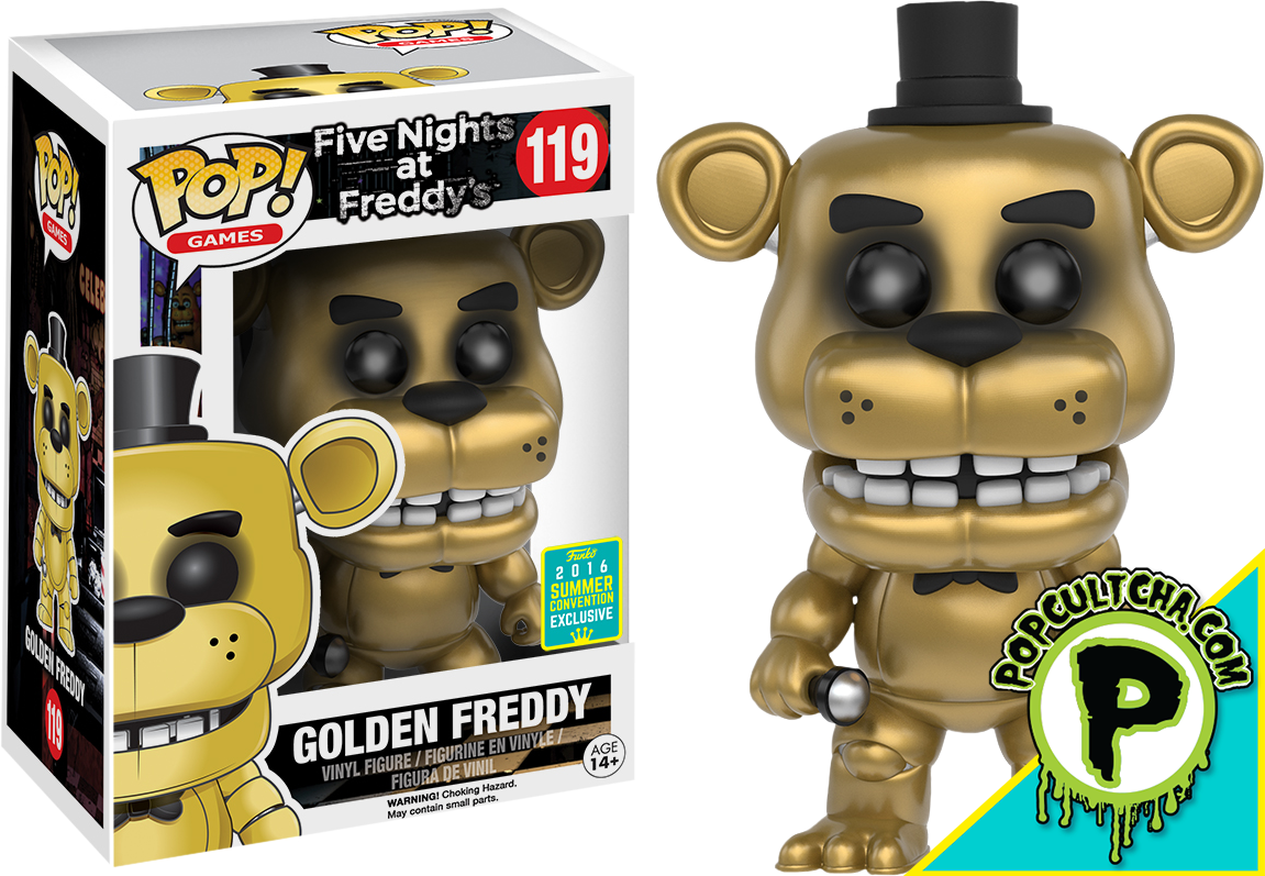Transparent Nightmare Freddy Png - Golden Freddy Pop Figure, Png Download PNG with transparent background