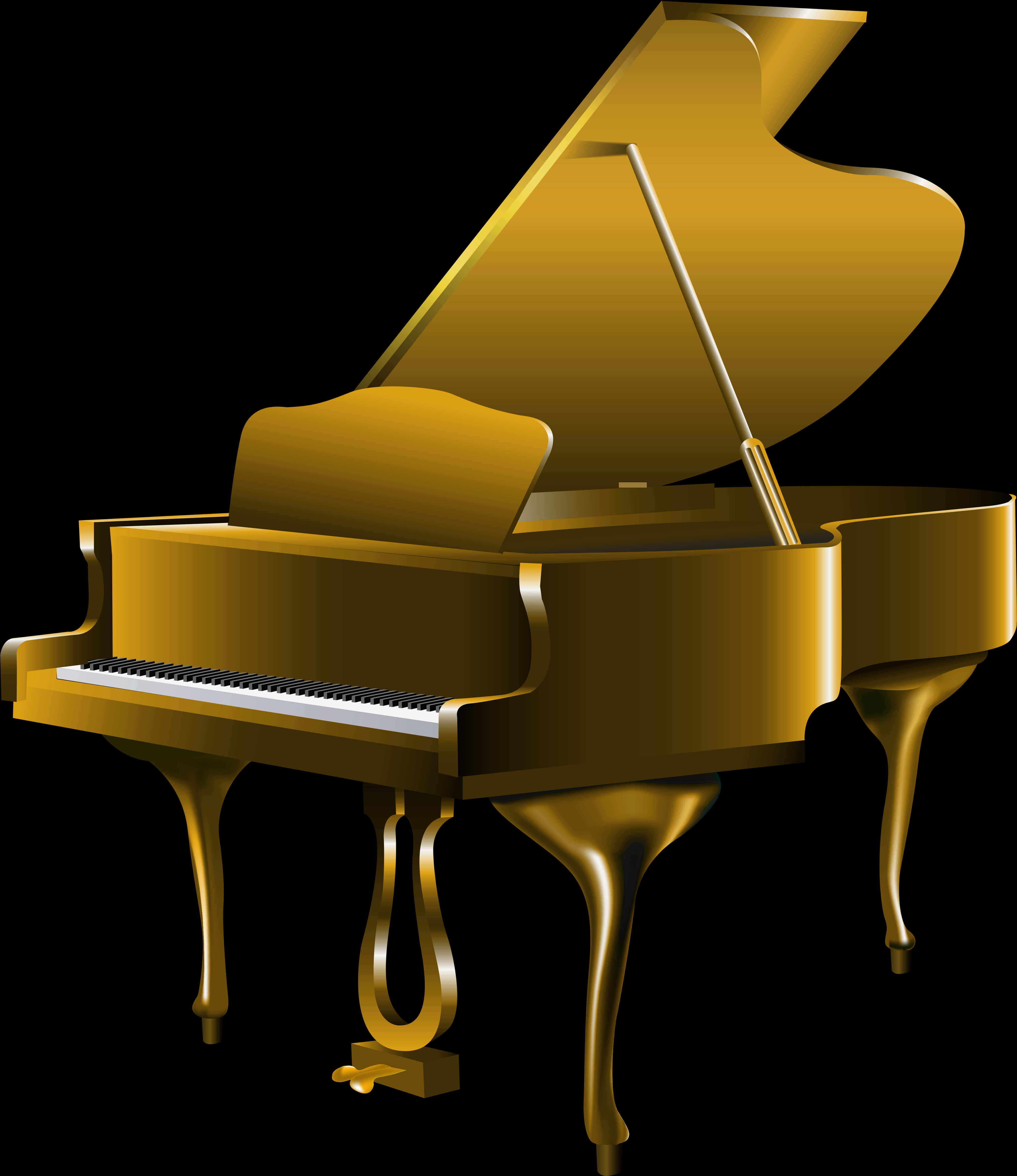 Transparent Piano Clipart 7 Clipartwiz - Black White Music Piano Clipart, HD Png Download PNG with transparent background