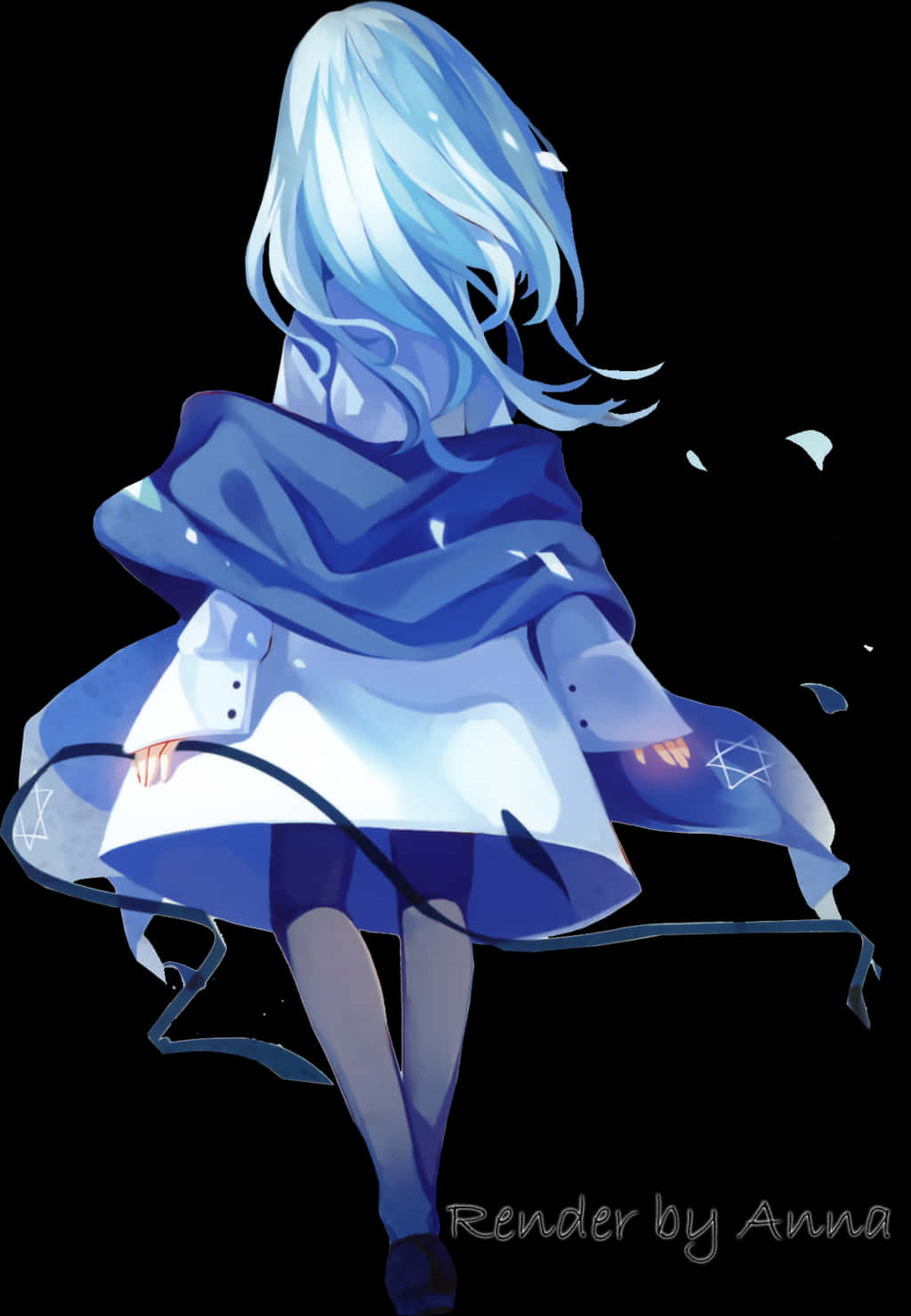 Transparent Sad Anime Girl Png - Anime Girl Back Png, Png Download PNG with transparent background