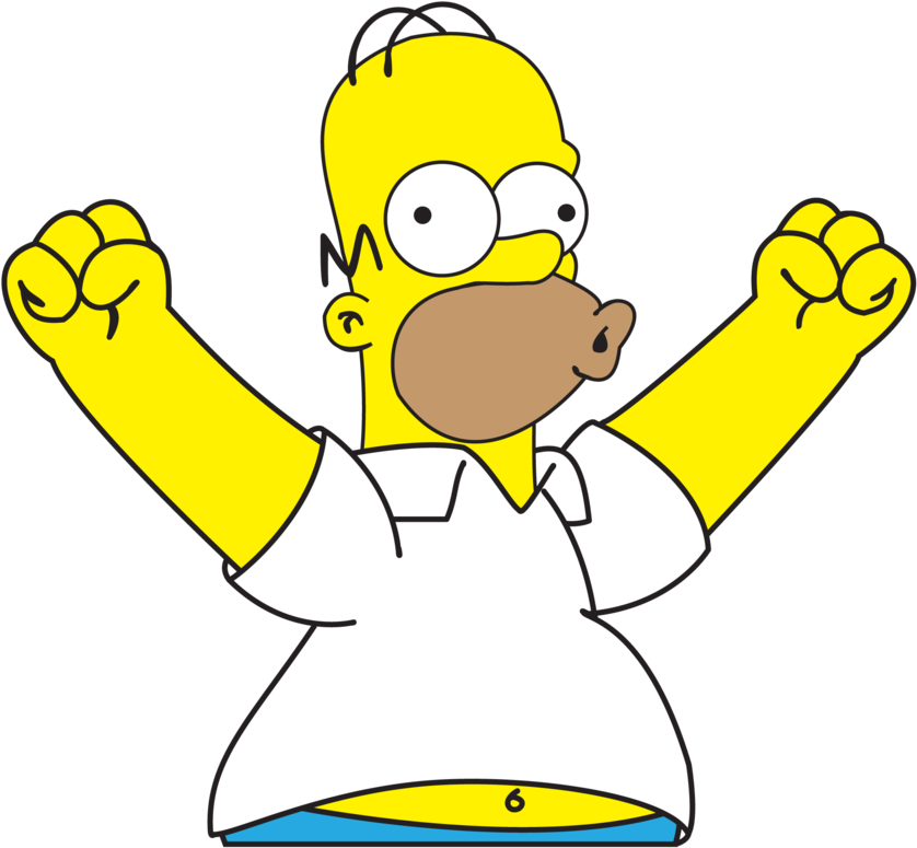 Transparent Simpsons Clipart - Homer Simpson Black Background, HD Png Download PNG with transparent background