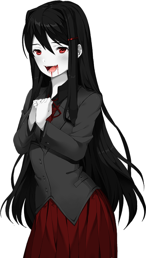 Transparent Vampire Girl Png - Doki Doki Literature Club Yuri Suicide, Png Download PNG with transparent background