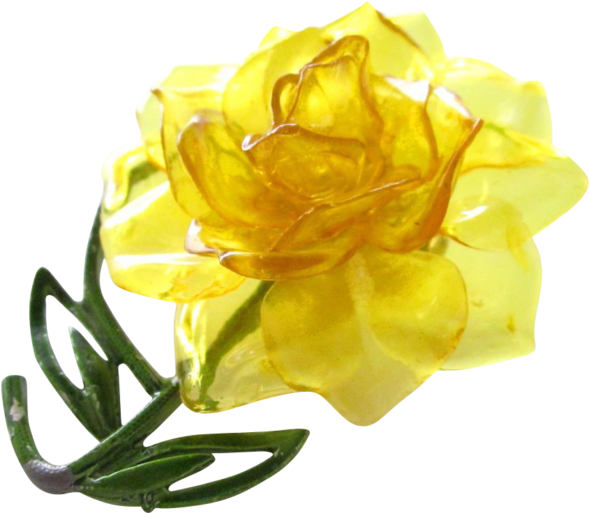 Transparent Yellow Rose Art