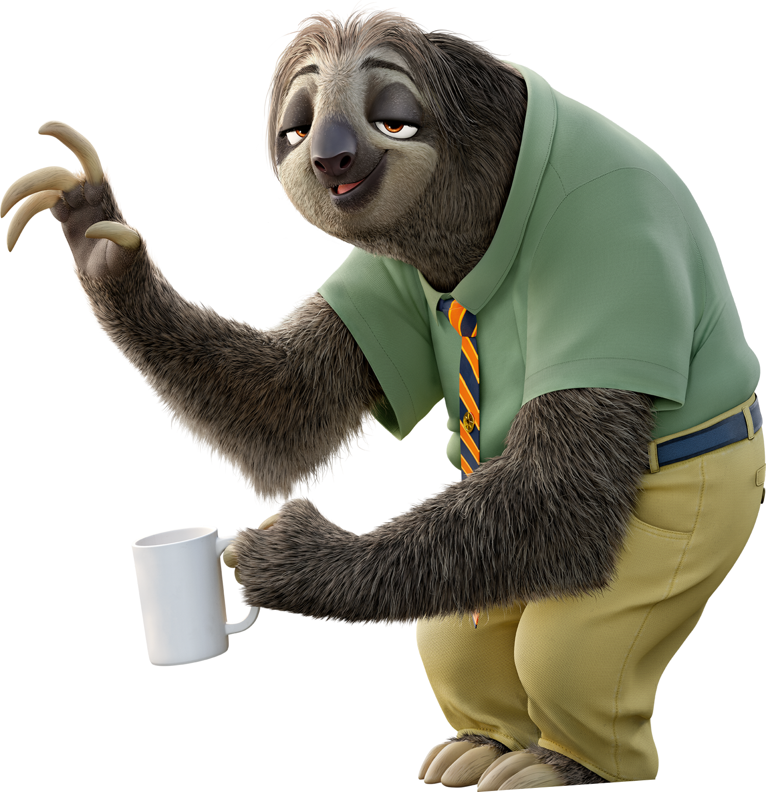 Transparent Zootopia Clipart - Zootopia Sloth Transparent, HD Png Download PNG with transparent background