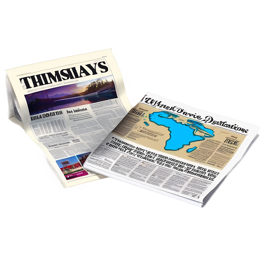 Travel Destinations Newspaper Png 95