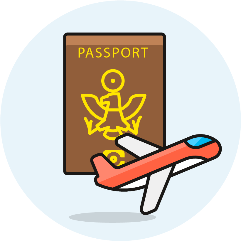 Image Creator Pushsafer Send Push Notifications Easy - Passport And Aeroplane Clipart, HD Png Download PNG with transparent background