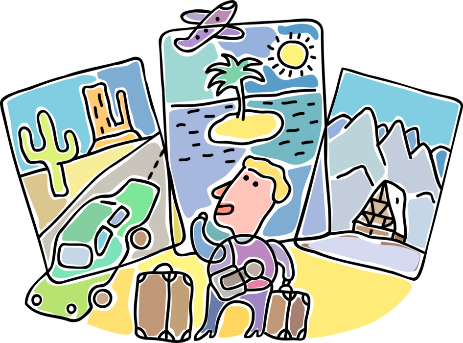 Traveler's  Dream  Collage PNG with transparent background