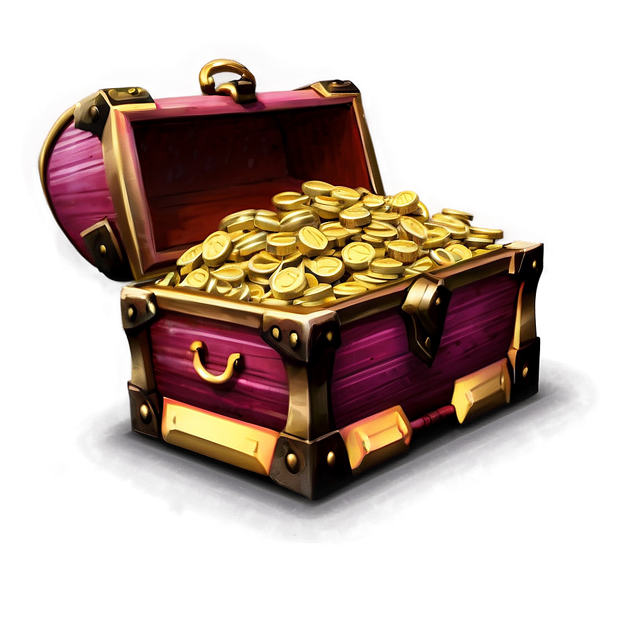Treasure Chest Full of Gold PNG 05212024 PNG with transparent background