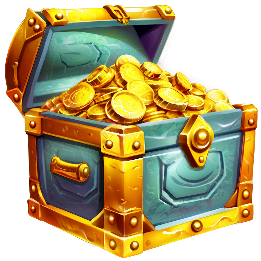 Treasure Chest Full of Gold PNG 5 PNG with transparent background