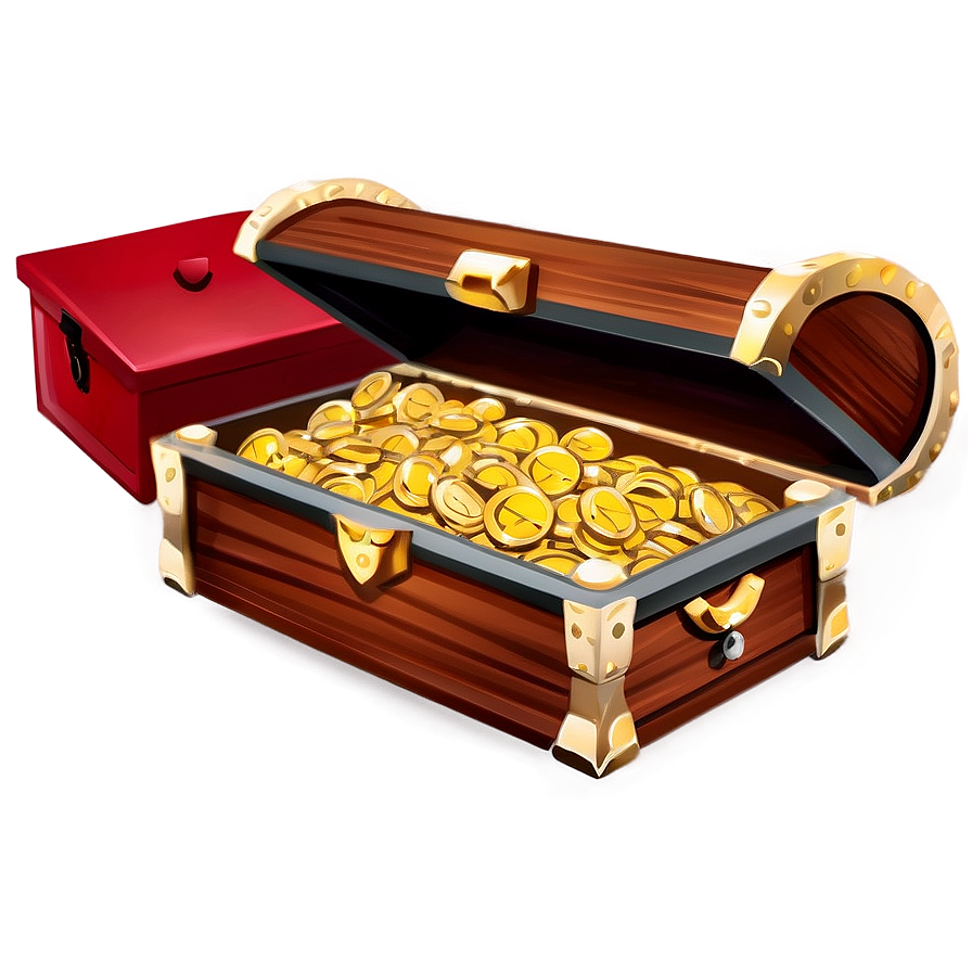Treasure Chest Full of Gold PNG lue16 PNG with transparent background