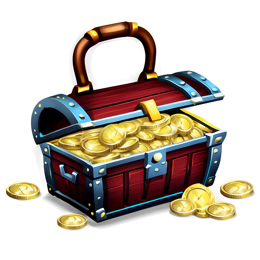 Treasure Chest With Coins Png 78