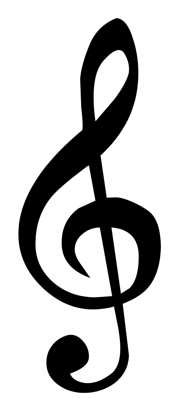 Treble Clef Blackand White