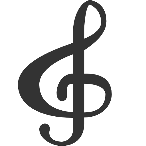 Treble Clef Symbol Black Background