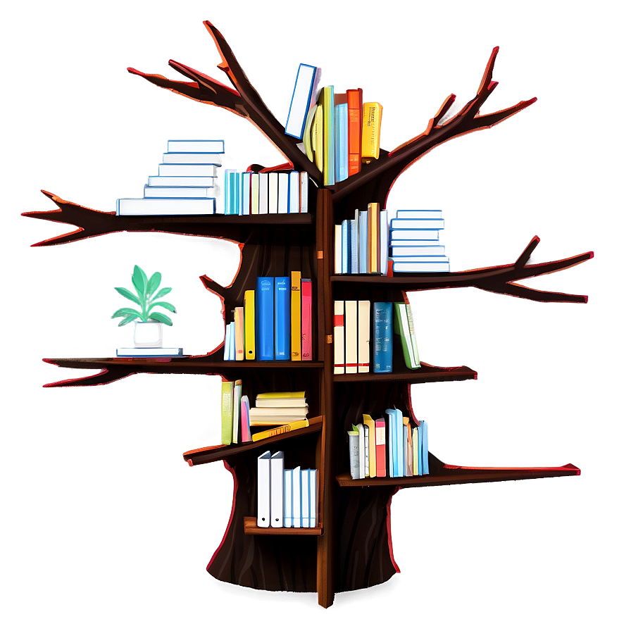 Tree Bookshelf Png 53