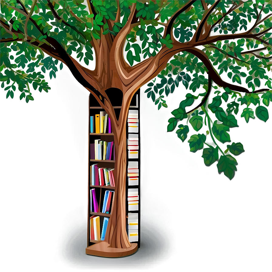 Tree Bookshelf Png Wit31