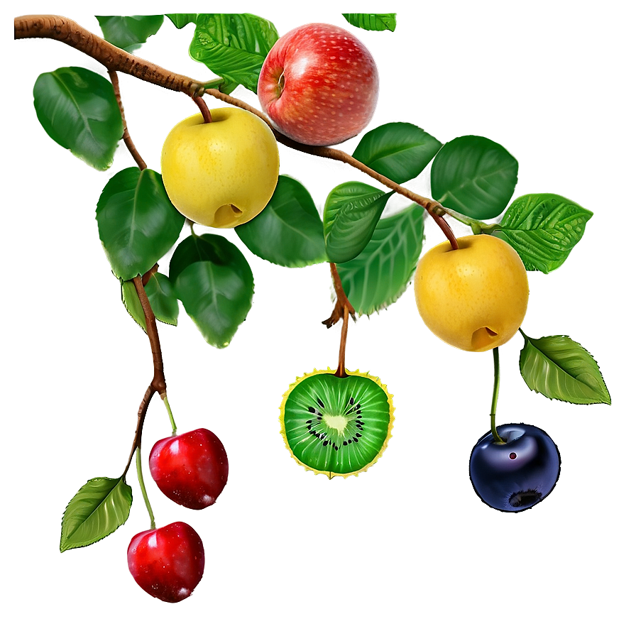 Tree Branch With Fruit Png Lqw10