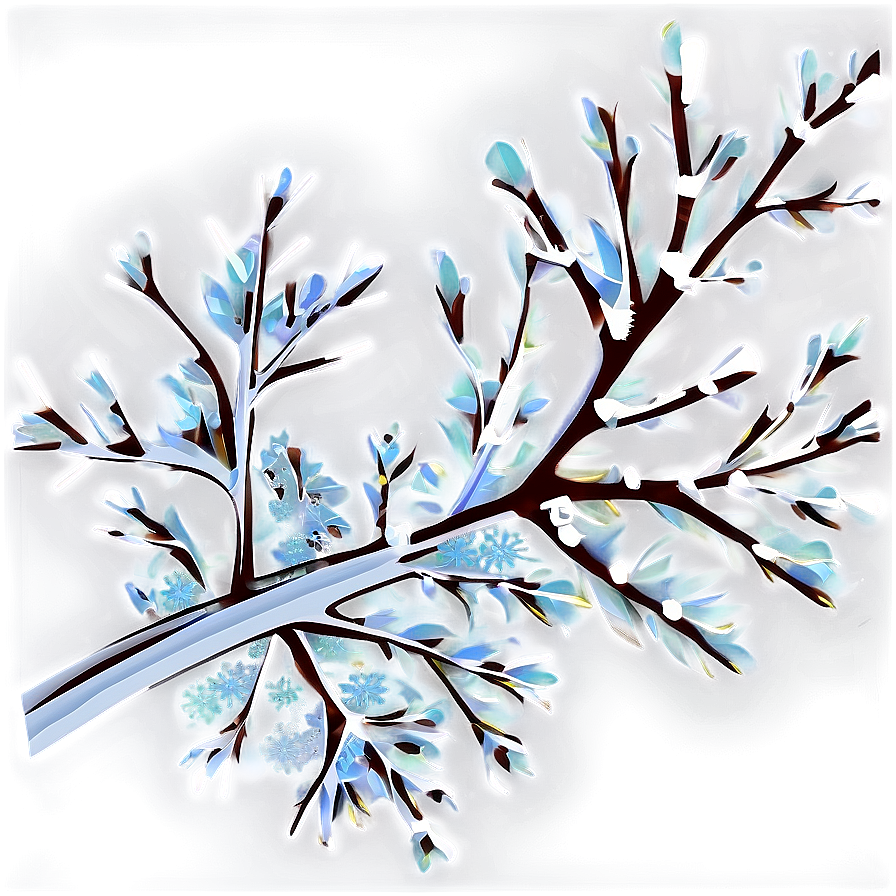 Tree Branch With Snowflakes Png 05252024