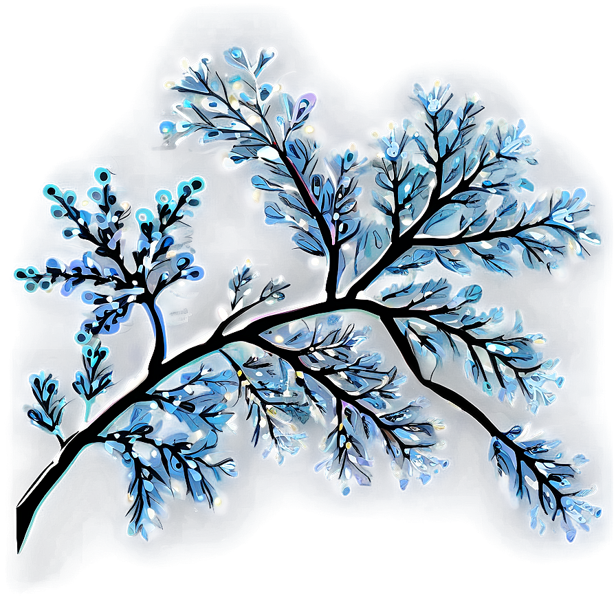 Tree Branch With Snowflakes Png 84