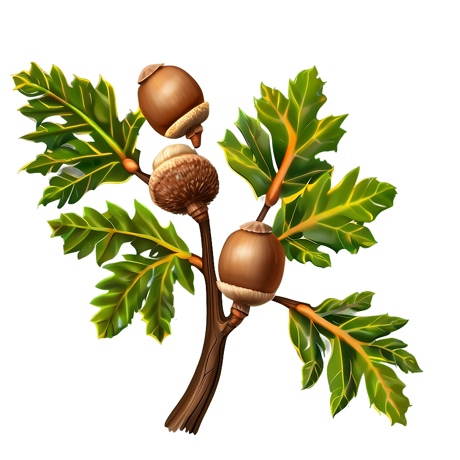 Tree Branches With Acorns Png Pov44