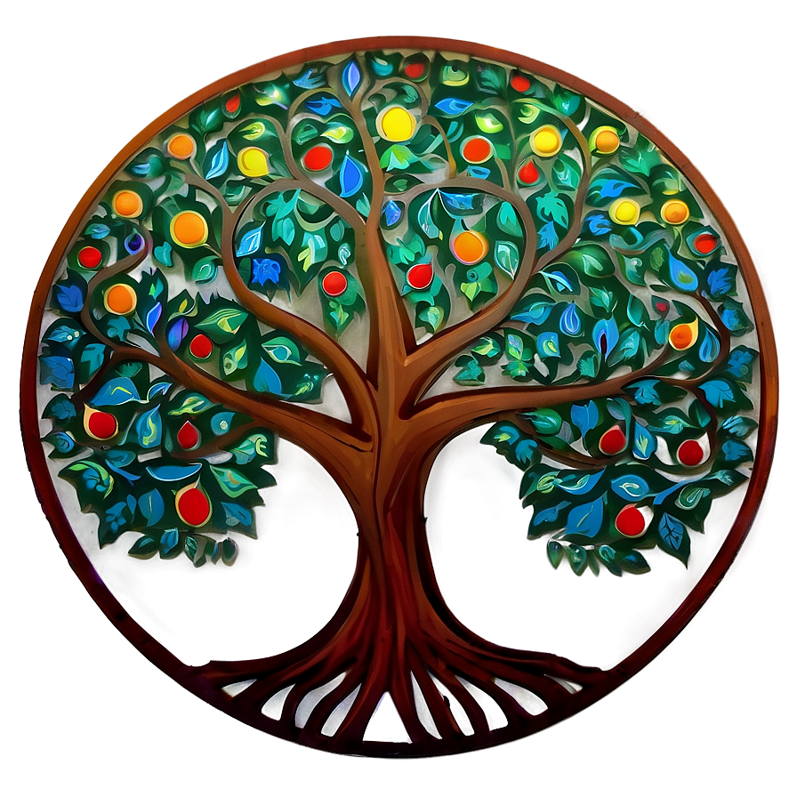 Tree Of Life In Fiery Colors Png 06122024