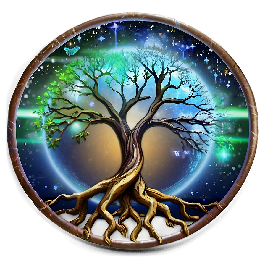 Tree Of Life In Galaxy Theme Png Cid