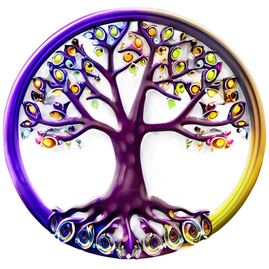 Tree Of Life In Sunset Colors Png 99