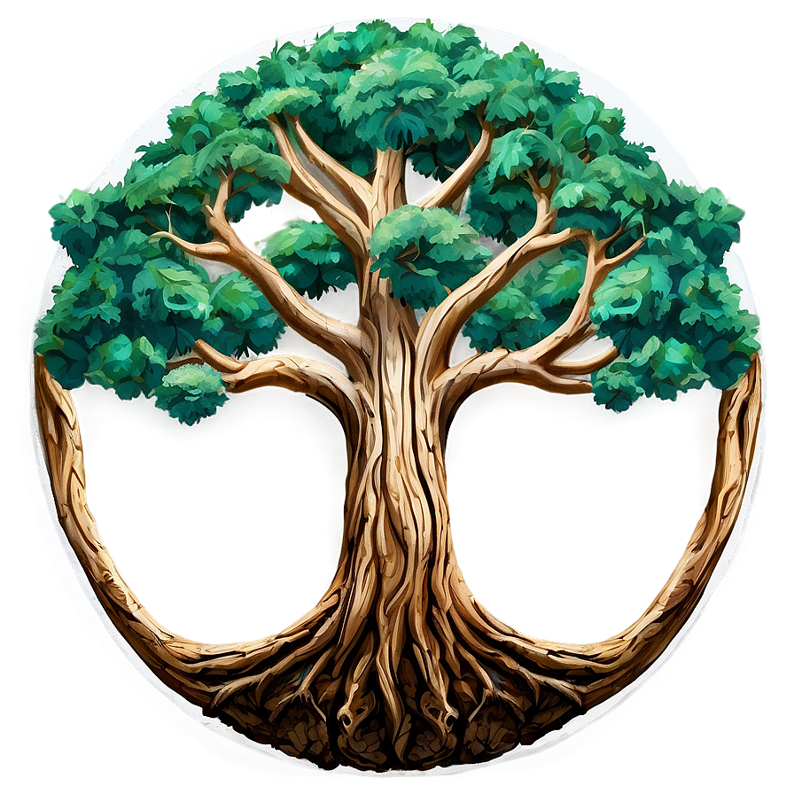 Tree Of Life With Detailed Bark Texture Png 96