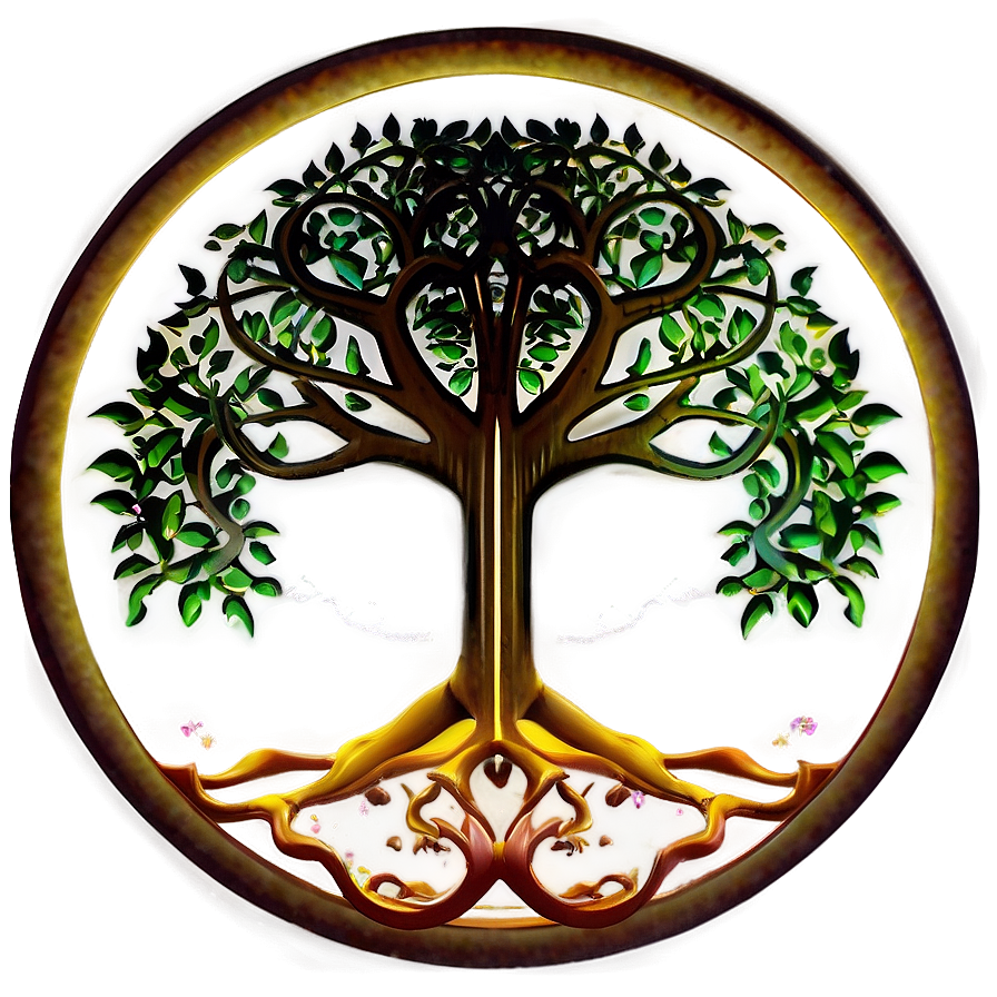 Tree Of Life With Zen Circles Png Imt74