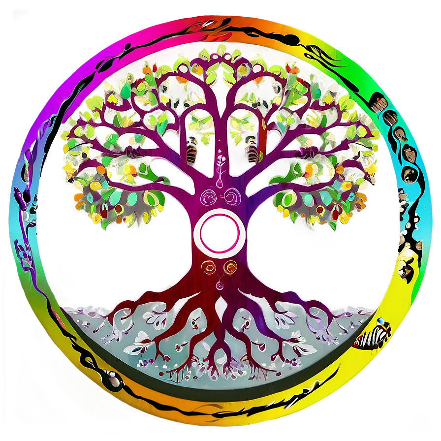 Tree Of Life With Zen Circles Png Utp