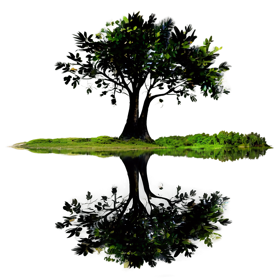 Tree Reflection PNG gra51 PNG image with a transparent background, free high-resolution download