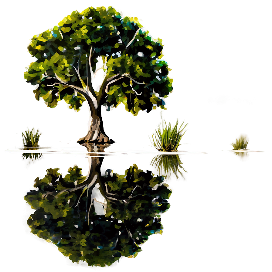 Tree Reflection PNG ptp4 PNG image with a transparent background, free high-resolution download