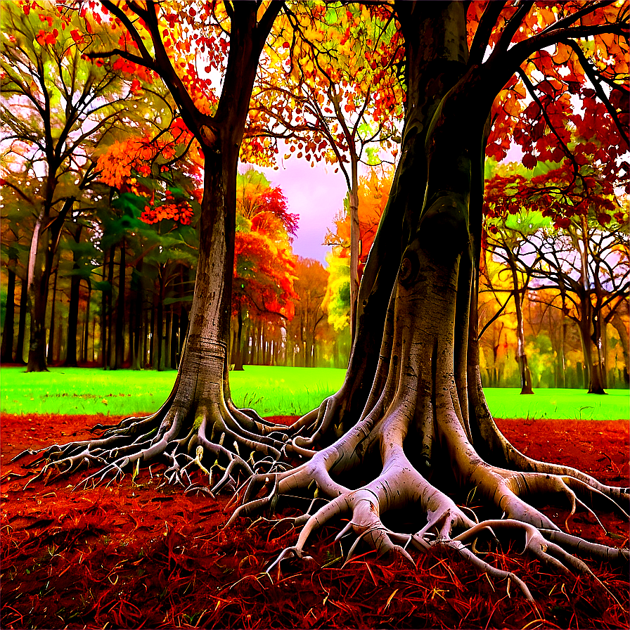 Tree Roots In Autumn Png 06262024